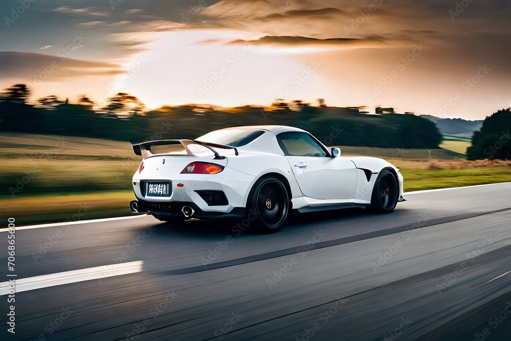 Fototapeta premium car on the road