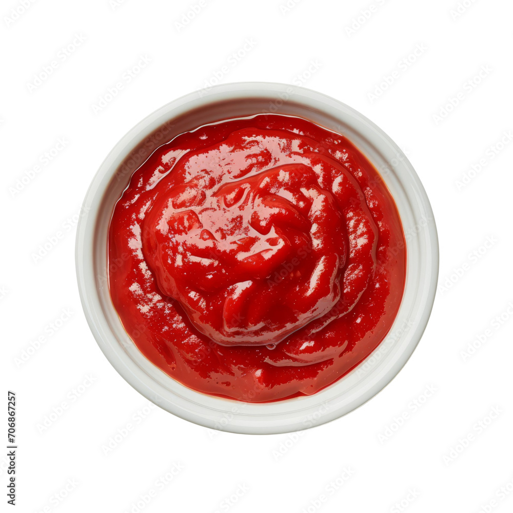 White Bowl Filled With Ketchup on White Table – Simple and Informative Image White Bowl Filled With Ketchup on White Table – Simple and Informative Image