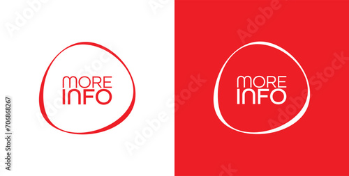 More info sign on white background	