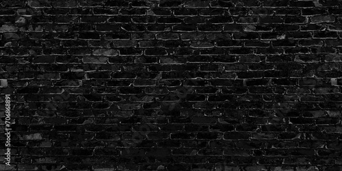 Black brick wall pattern seamless background. Luxury black metal gradient background with distressed brick wall texture. Vector illustration
