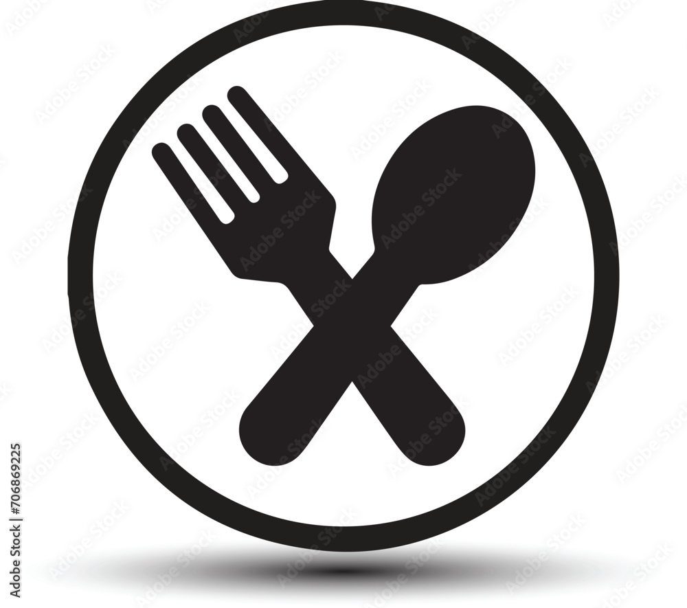 Restaurant icon, food icon Restaurant icon, food icon