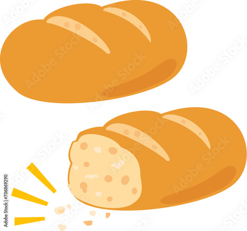 ちぎったパンとパンくず © logistock
