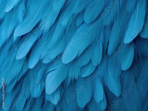 Close Up of Blue Birds Feathers Revealing Natures Beautiful Brilliance. Abstract background.