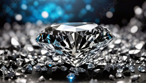 Diamond Surrounded by Diamonds, Luxurious Brilliance and Elegance