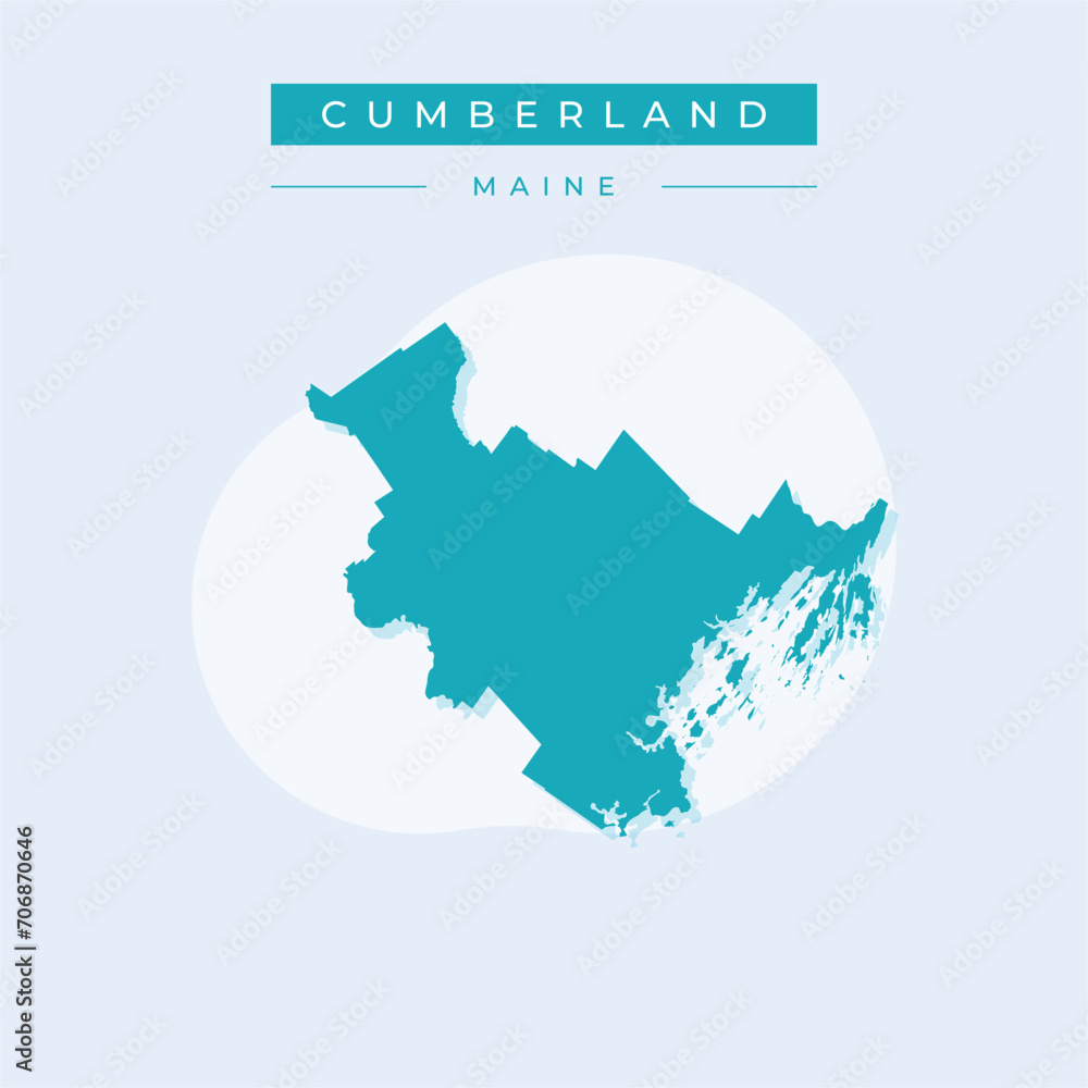 Vector illustration vector of Cumberland map Maine Vector illustration vector of Cumberland map Maine