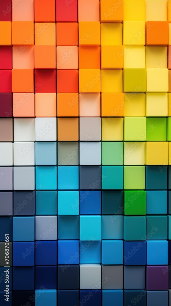Vibrant Multicolored Square Pattern on Background Vibrant Multicolored Square Pattern on Background