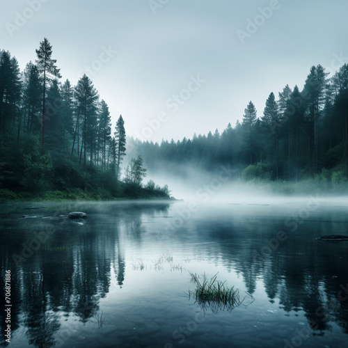 fog on the lake Generative A © HUIWON
