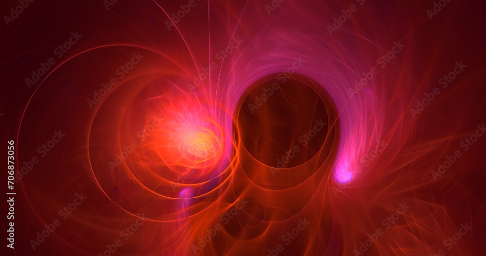 3D manual rendering abstract red fractal light background 3D manual rendering abstract red fractal light background