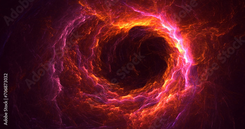 3D manual rendering abstract round hole light background