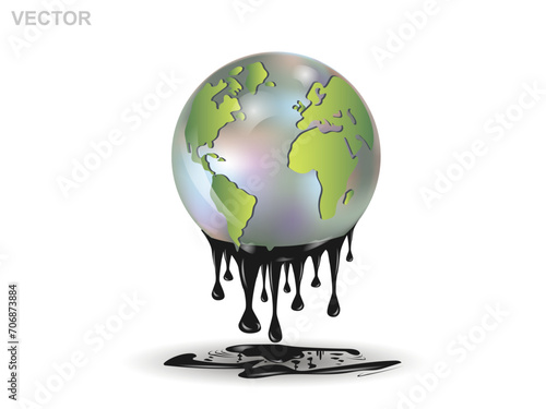 Planet earth.
The concept of attitude towards peace, love and care for the environment.
 Ecology, green energy. Vector.
