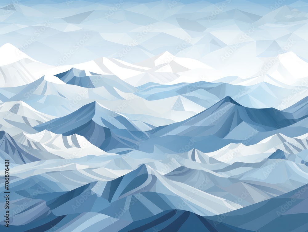 Painting of Majestic Mountain Range Against Sky Background Painting of Majestic Mountain Range Against Sky Background