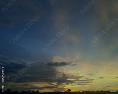 sunset in the field