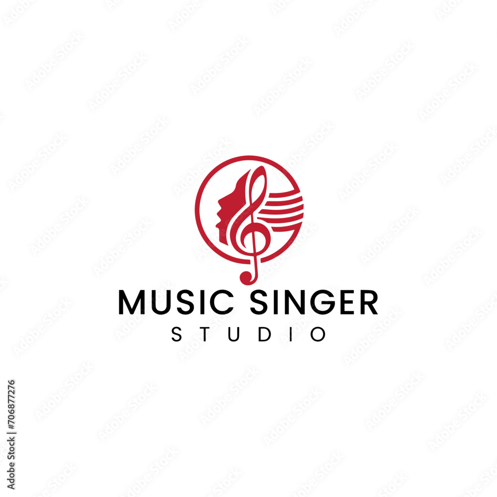 vector logo music template 
