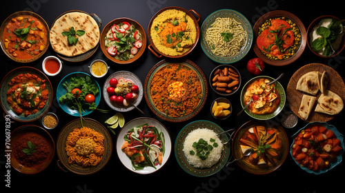 collage of traditional middle eastern or arab dish