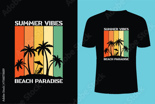 Summer t shirt design by illustrator