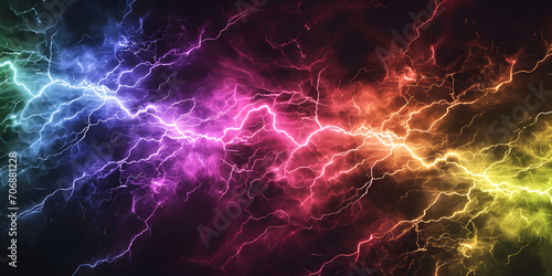 abstract rainbow lightning background