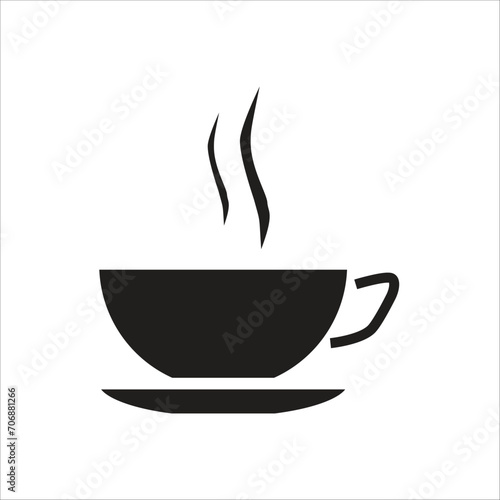 coffe glass vector icon line template