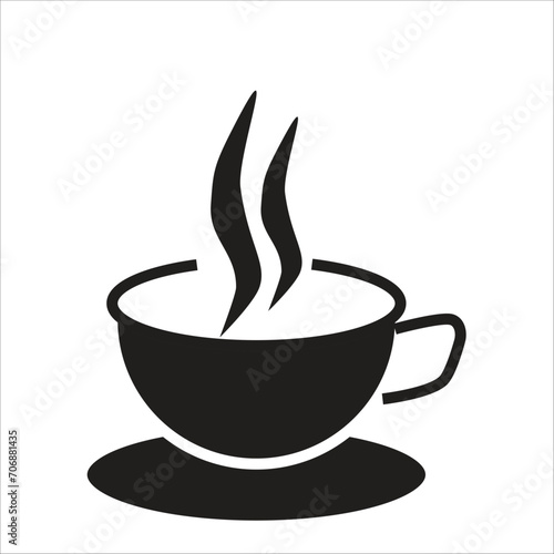 coffe glass vector icon line template