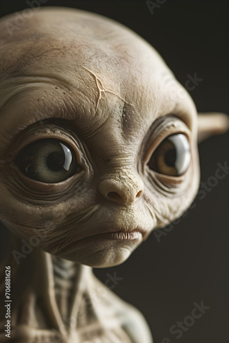 studio portrait of an alien baby