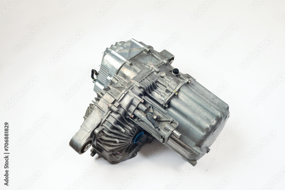 An electric motor isolated in white.