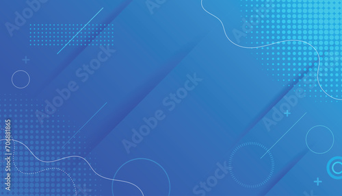 blue abstract modern halftone memphis background vector