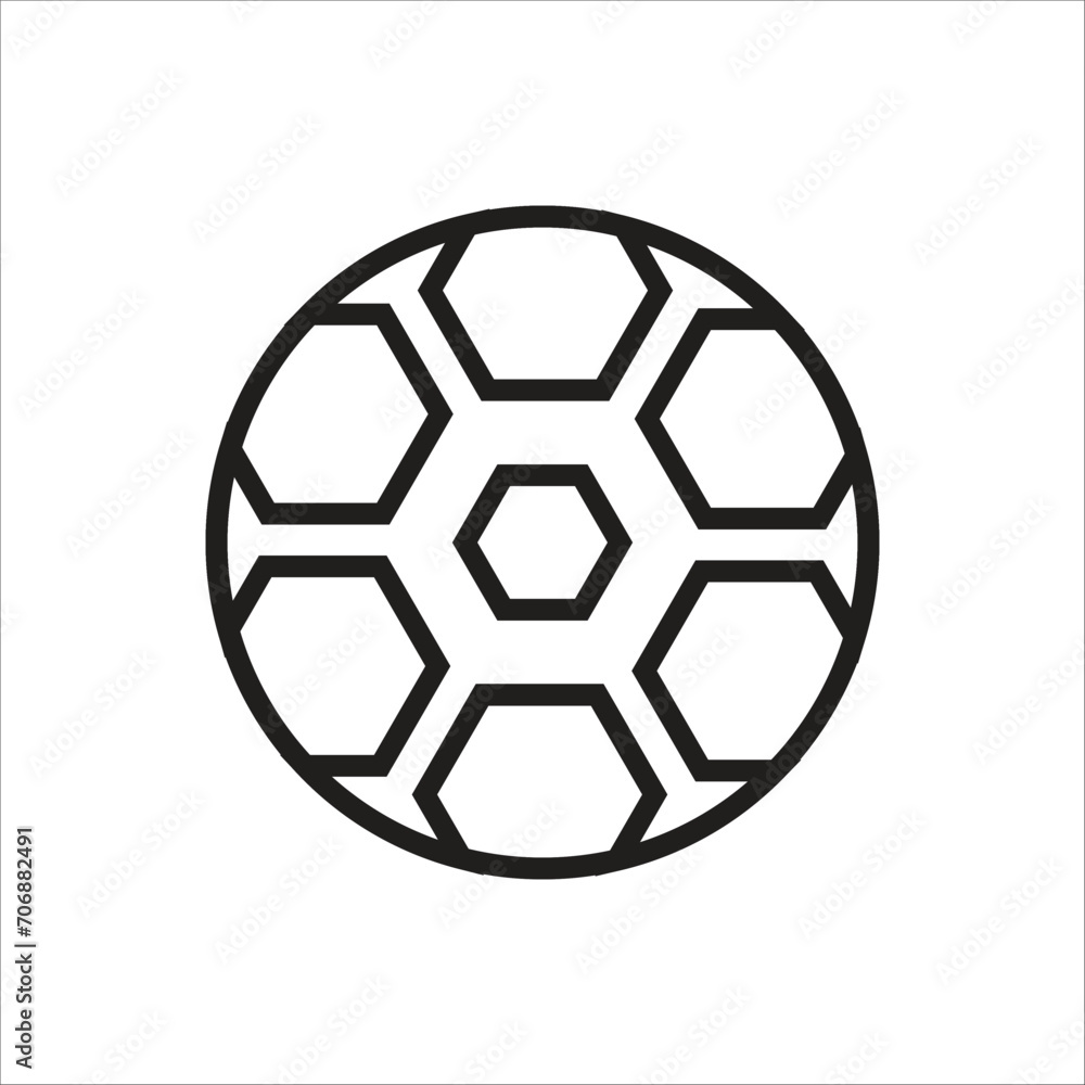 Fototapeta premium foot ball vector icon line template