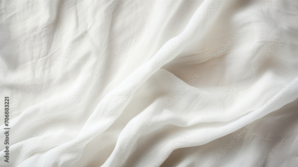 White rippled silk fabric background White rippled silk fabric background