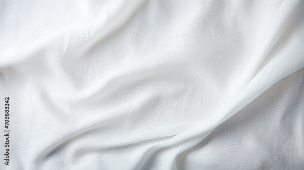 Fototapeta premium White rippled silk fabric background