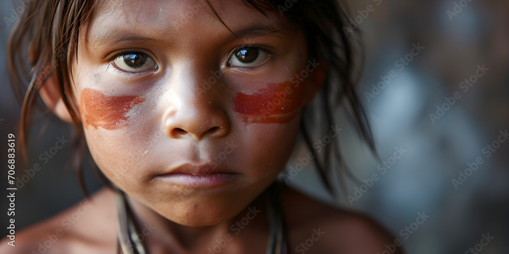 studio portrait of tribal child studio portrait of tribal child