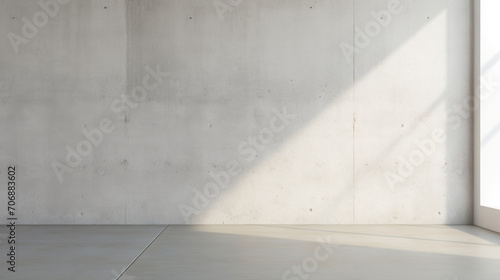 Minimalistic abstract light grey wall background for product presentation with sunlight shadow © Jasmina