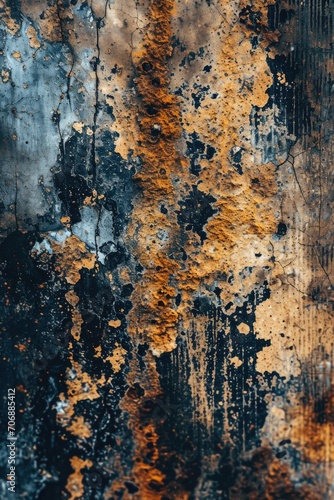 A detailed view of a rusted metal surface. This image can be used to depict decay, aging, or industrial themes