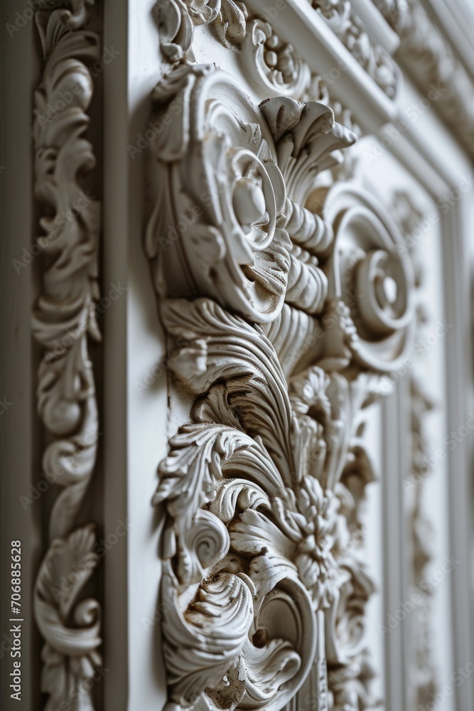 A detailed view of a decorative object mounted on a wall. This image can be used for interior design, home decor, or art-related projects A detailed view of a decorative object mounted on a wall. This image can be used for interior design, home decor, or art-related projects