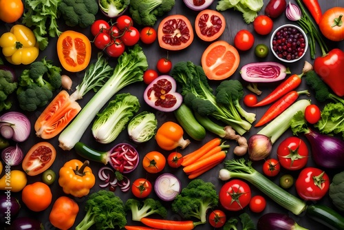 vegetables on a white background