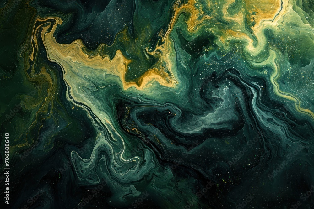 Emerald and Gold Marble Fluid Art Texture Emerald and Gold Marble Fluid Art Texture