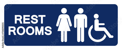 Restroom Symbol Sign,Vector Illustration, Isolated On White Background Label. EPS10