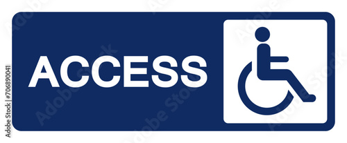 Accessible Symbol Sign,Vector Illustration, Isolated On White Background Label. EPS10
