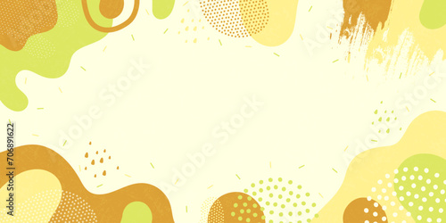 Cute background. Background from abstract shapes and dots. Vector background.