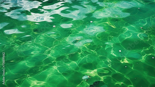 The peaceful and soothing texture of emerald green water, creating a natural and serene background.