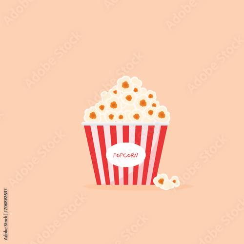 pop corn mini cinema movie, vector illusrtation photo