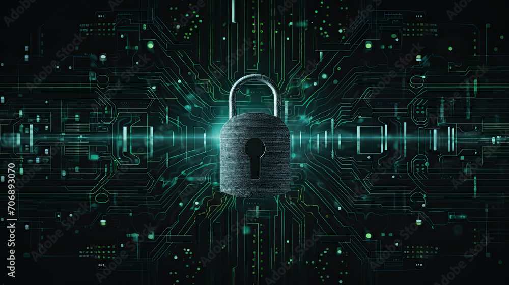 Cyberspace privacy and security concept, padlock icon on technology background. Cyberspace privacy and security concept, padlock icon on technology background.