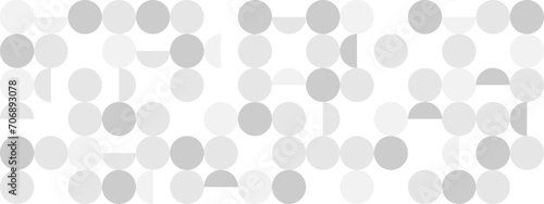 Seamless trendy white background for textiles or covers. Mosaic with gray texture of geometric shapes, template for web intro.	
