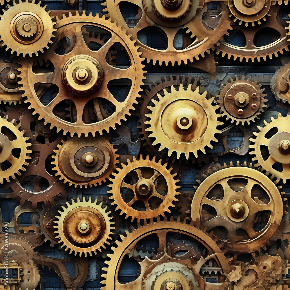 Industrial Gears Pattern Industrial Gears Pattern