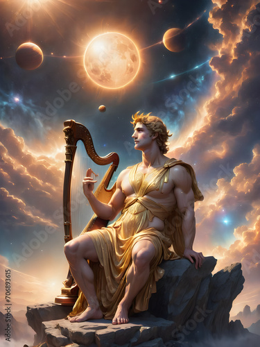 Apollo God of the Sun, Music and Poetry 