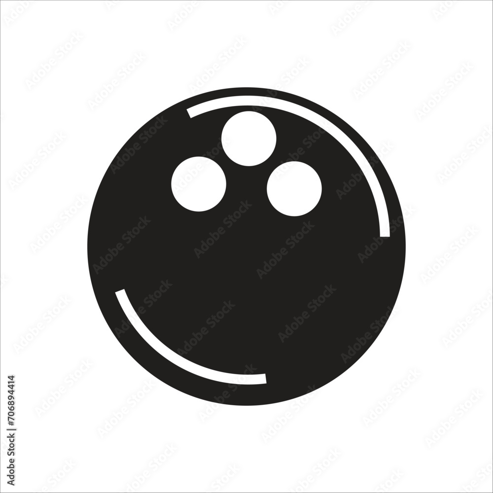 Fototapeta premium bowling ball vector icon line template