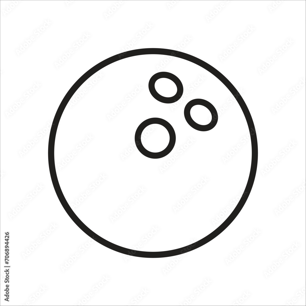 bowling ball vector icon line template bowling ball vector icon line template