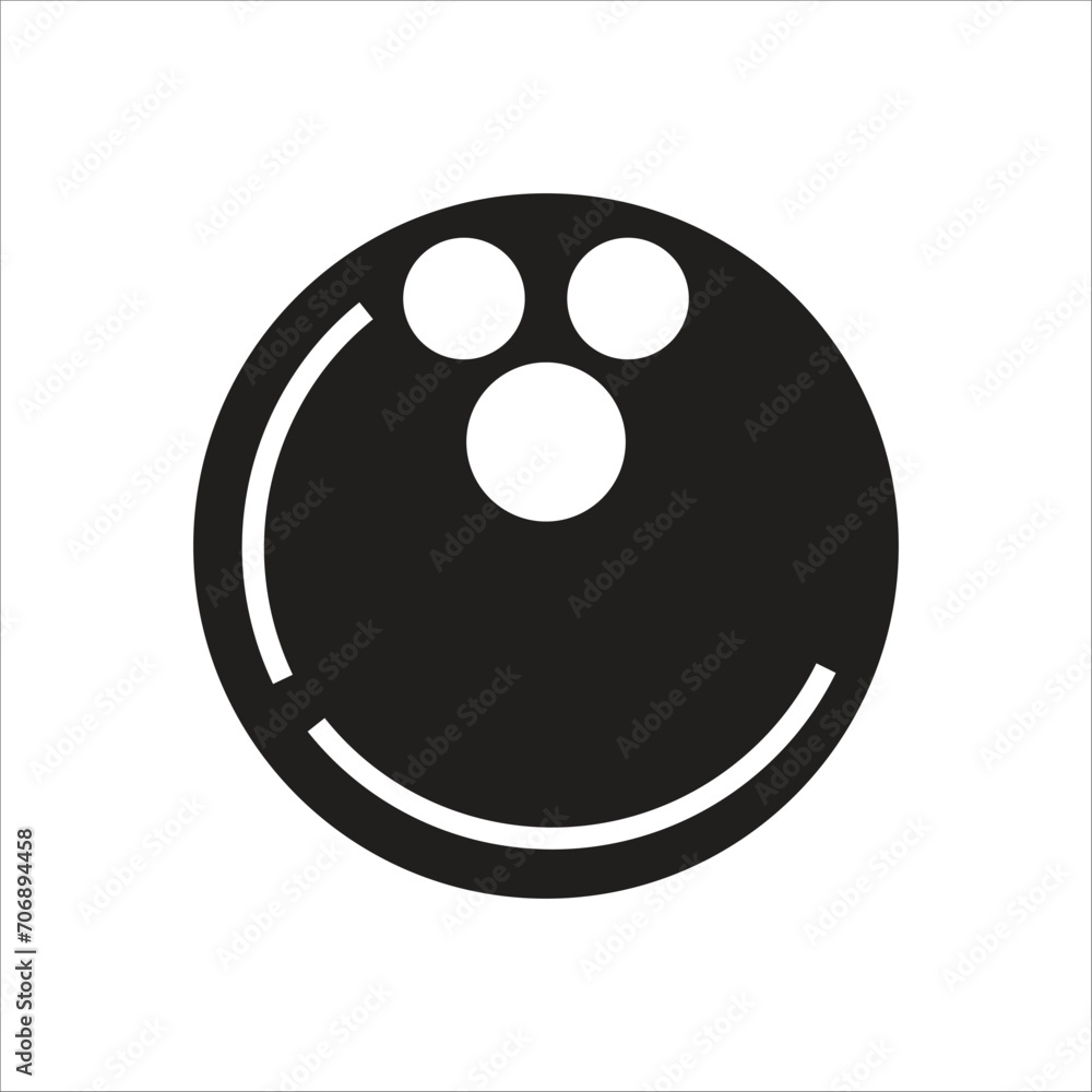 Fototapeta premium bowling ball vector icon line template