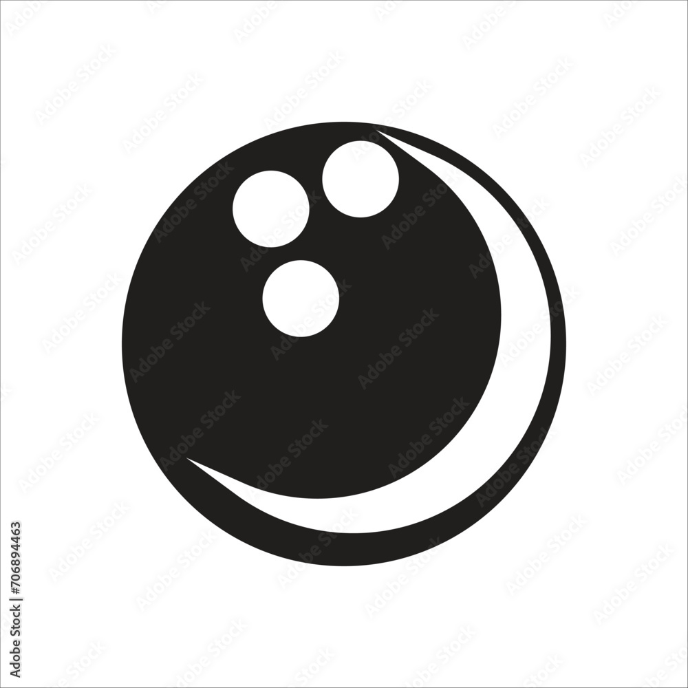 Fototapeta premium bowling ball vector icon line template