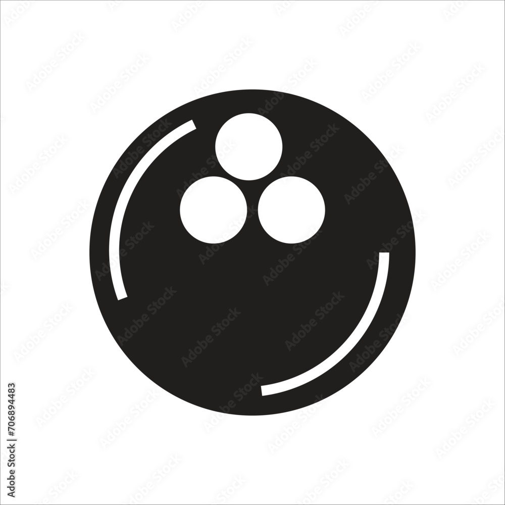Fototapeta premium bowling ball vector icon line template