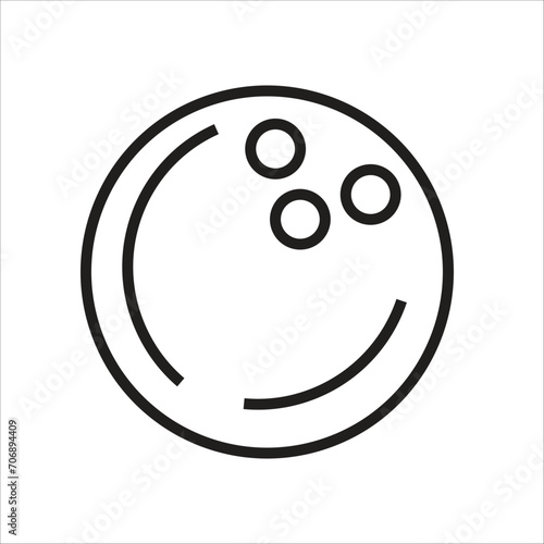 bowling ball vector icon line template