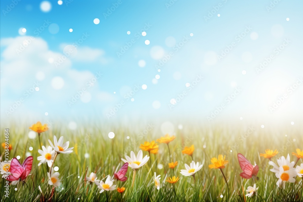 Easter Themed Background with Ample Text Space - Perfect for Greetings and Marketing Use